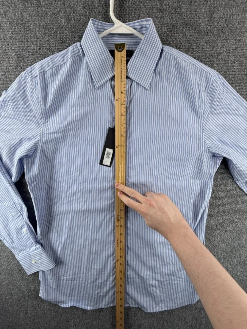 NWT Banana Republic Blue White Striped Small Slim Button Up Poplin $90 Cotton
